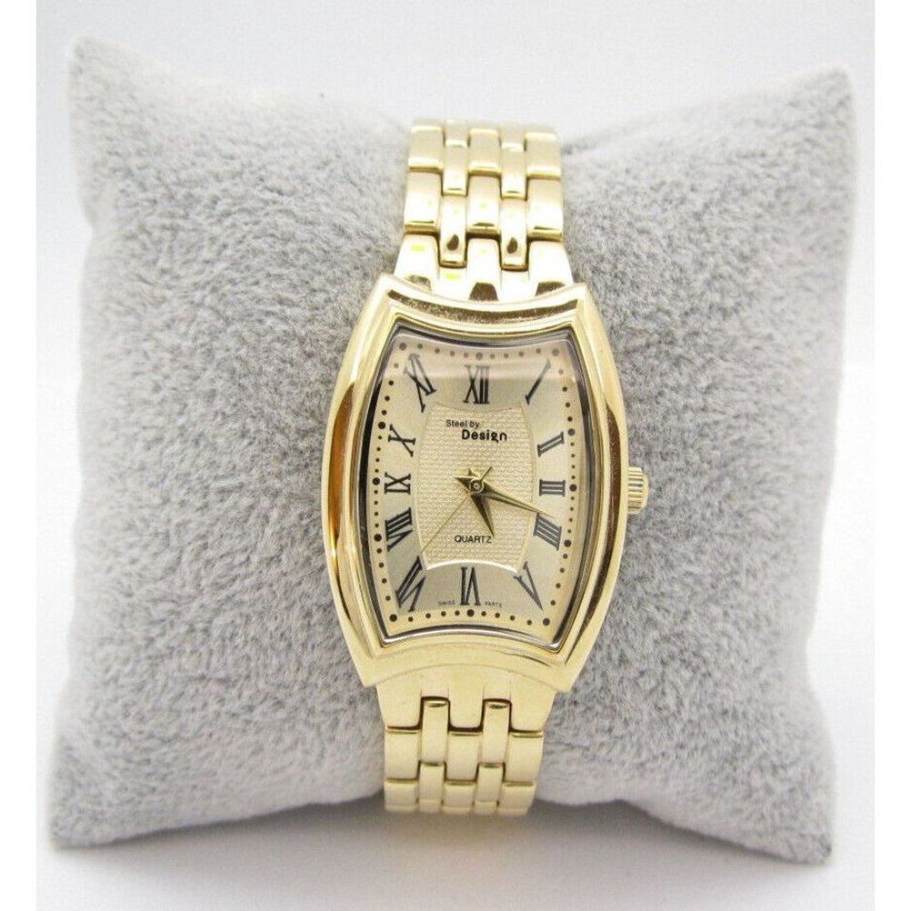 Gold-Tone Women's Bracelet Watch with Roman Dial